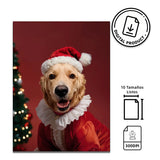Retrato navideño para mascota