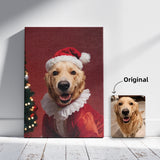 Retrato navideño para mascota