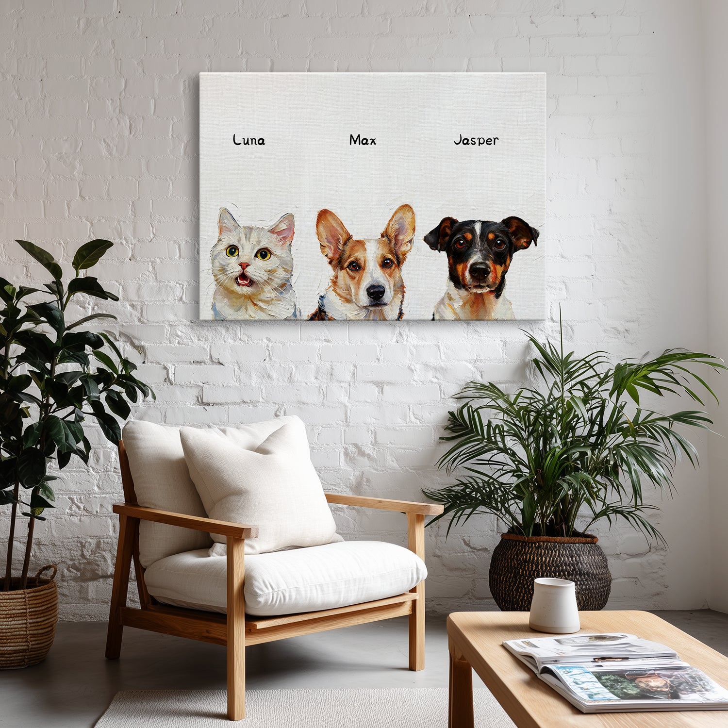 Pintura al óleo - 3 Mascotas
