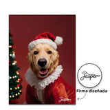 Retrato navideño para mascota