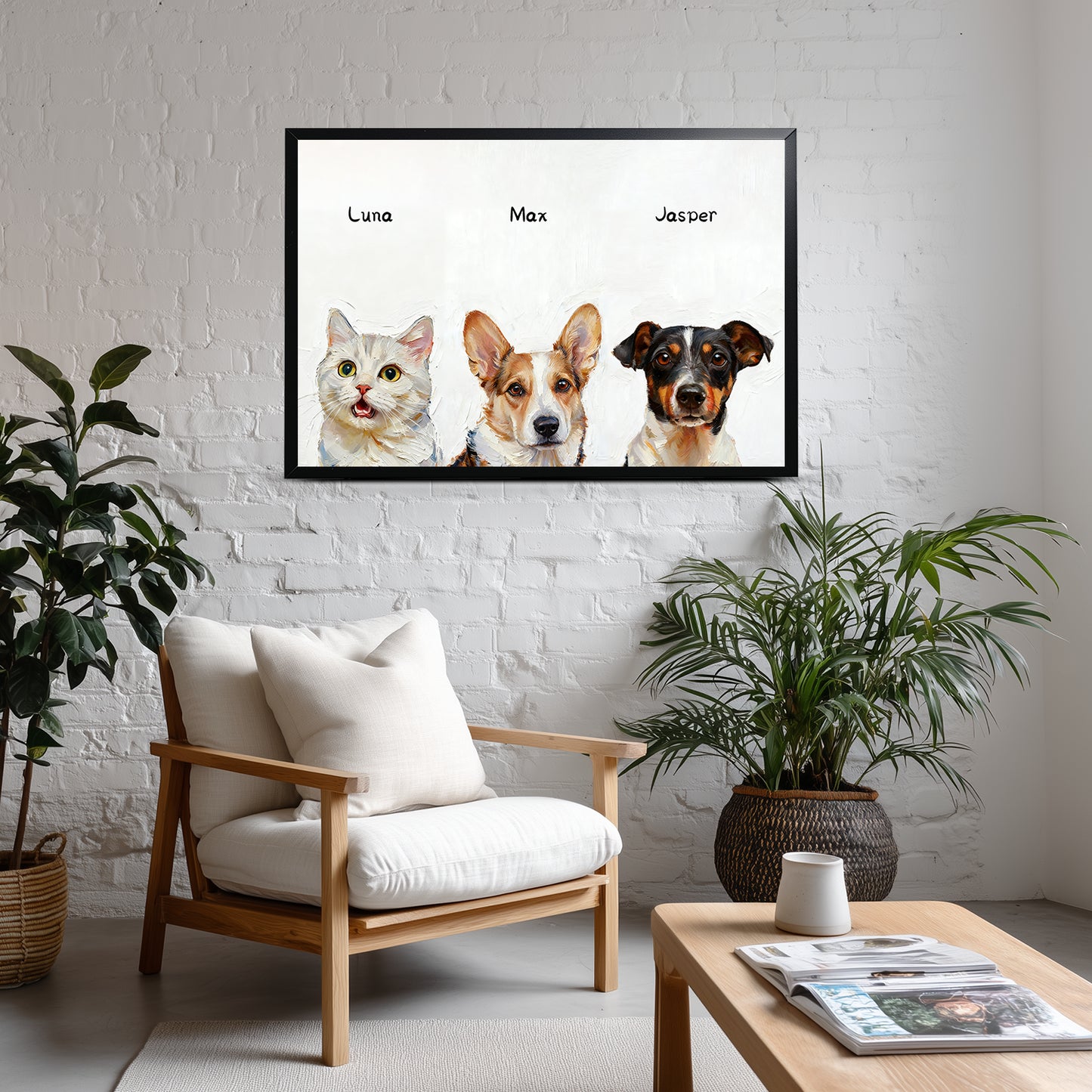 Pintura al óleo - 3 Mascotas