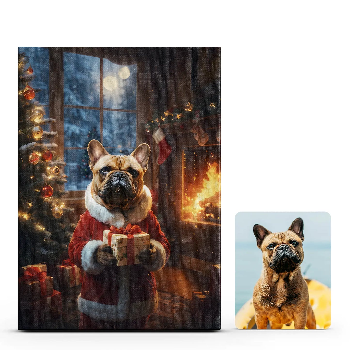 Festive Fire on Canvas