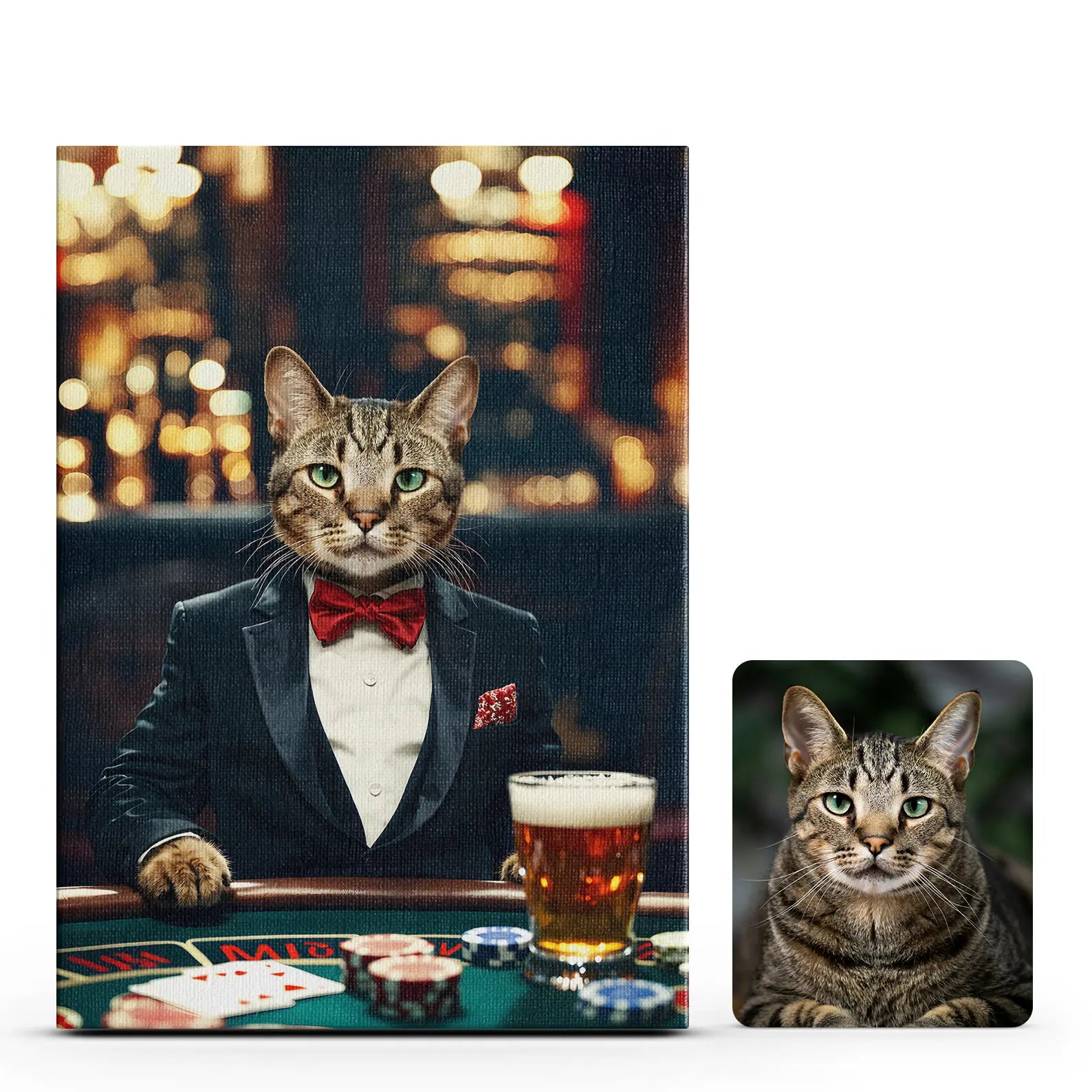 Poker Player on Canvas