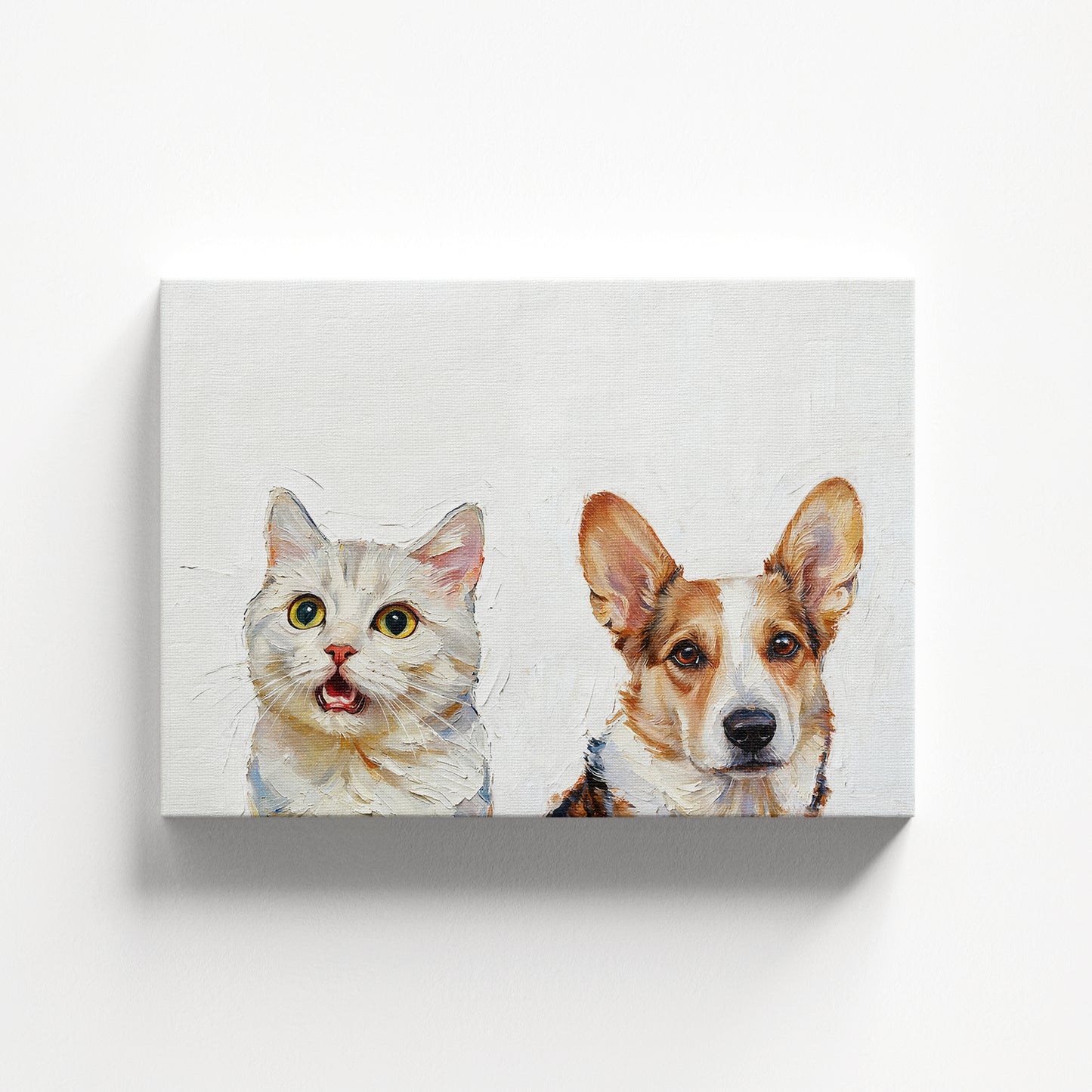 Pintura al óleo - Dos Mascotas