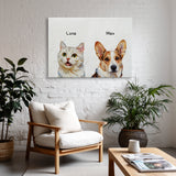Pintura al óleo - Dos Mascotas