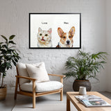 Pintura al óleo - Dos Mascotas