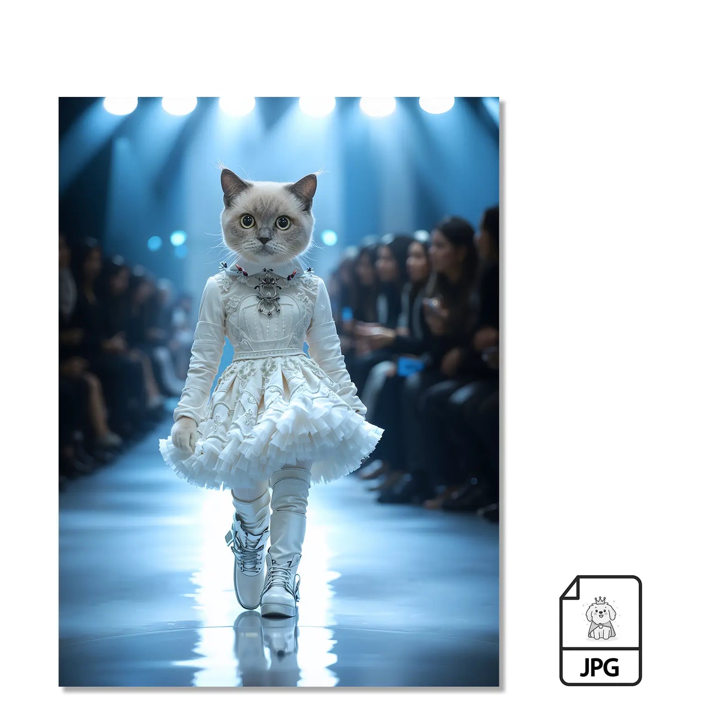 Vestido Blanco en Lienzo